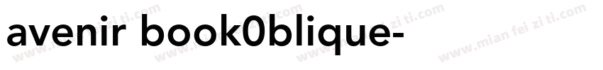 avenir book0blique字体转换